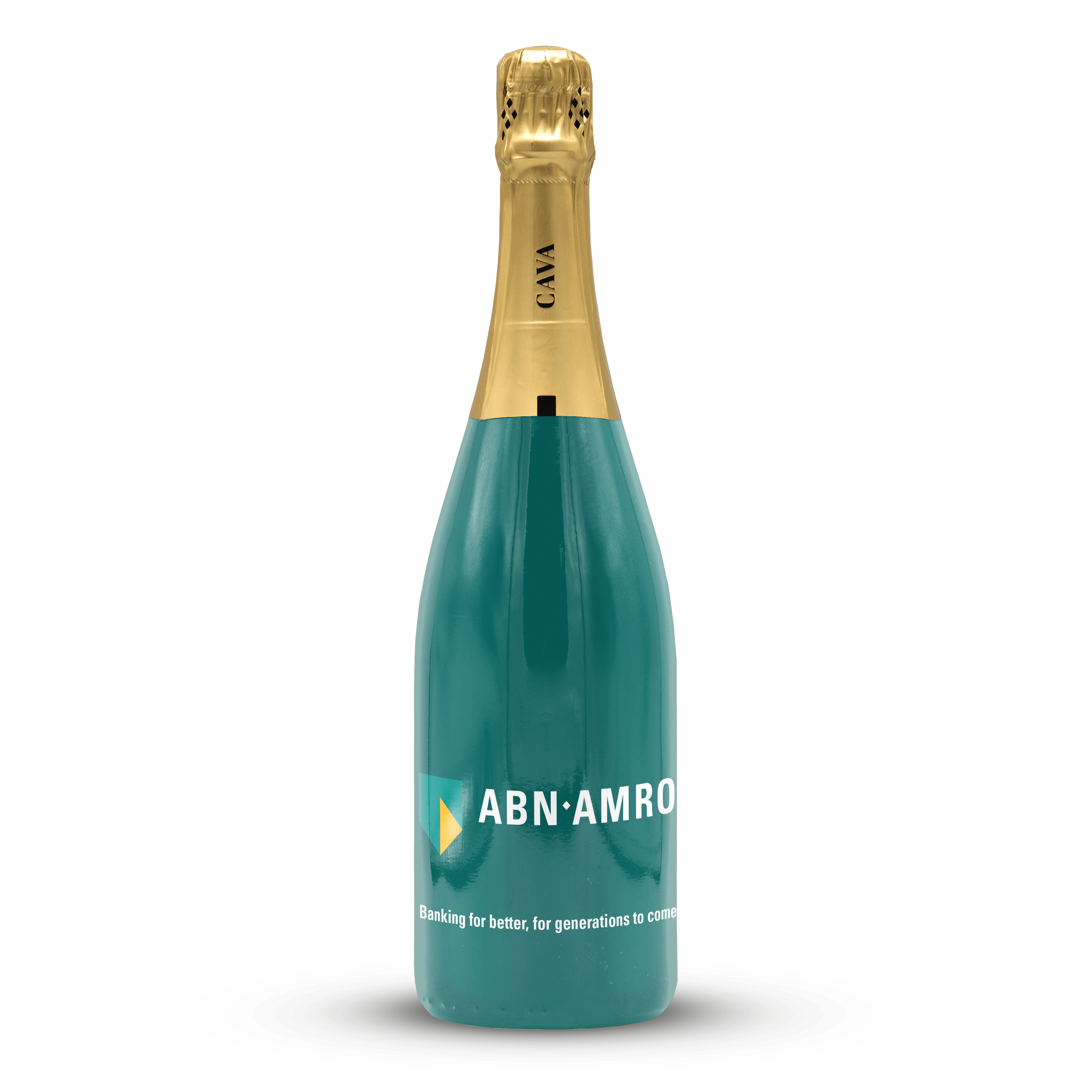 Fles cava personaliseren ABN AMRO