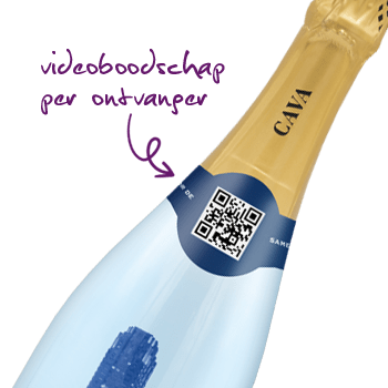 qr-code Halsetiket bedrukte fles