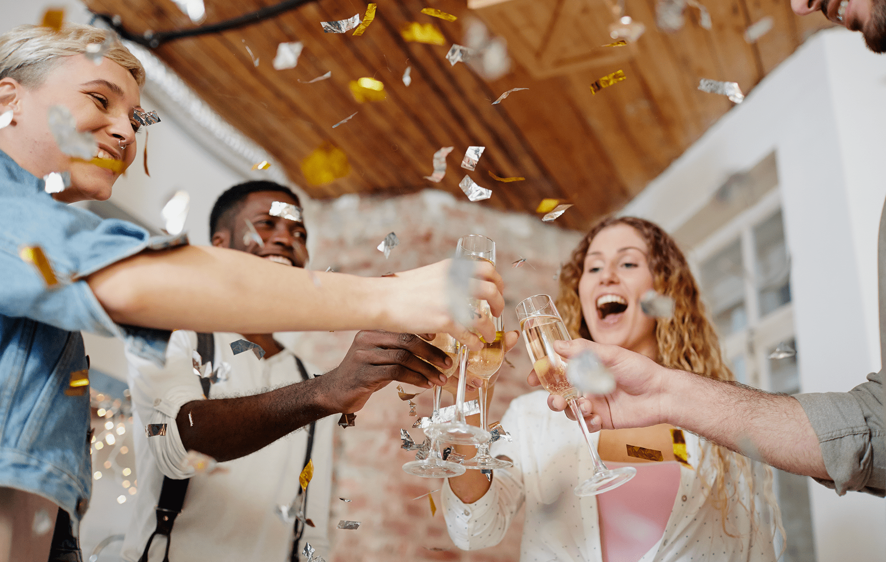 Jubileum-proosten Proosten met jubileum cadeau bedrijf